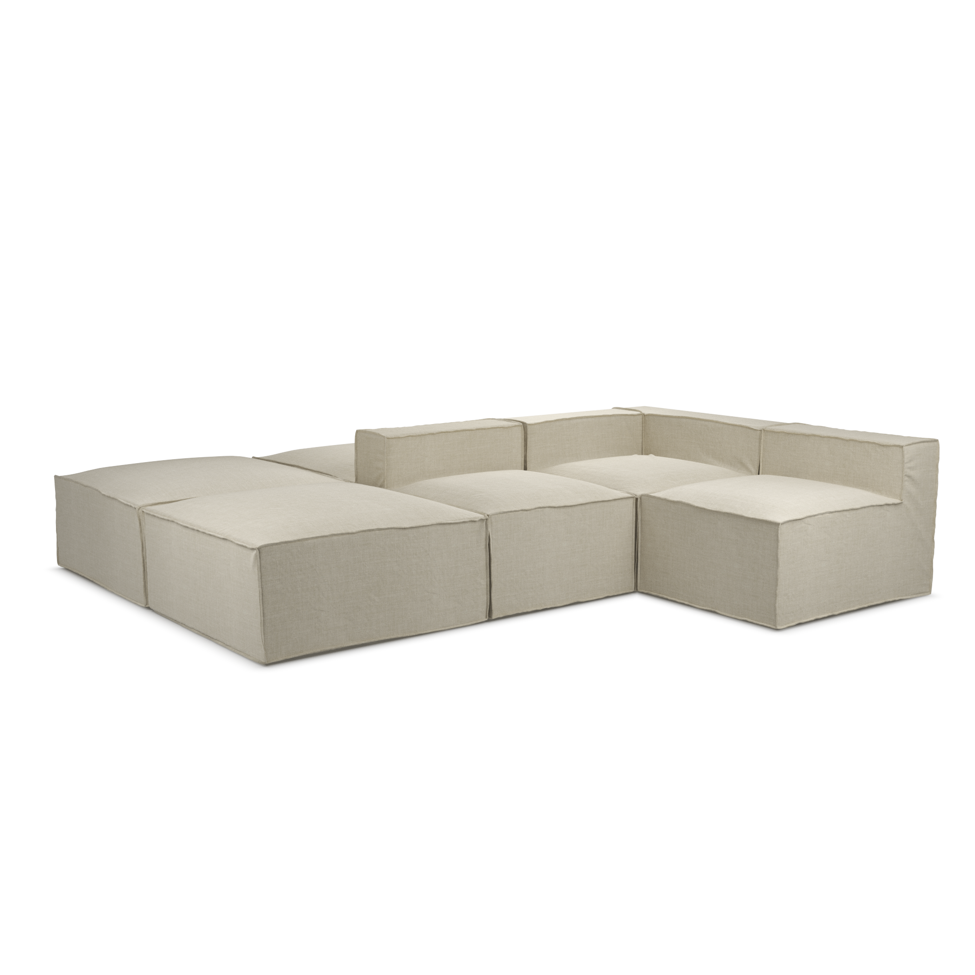 Aria Modular Slipcover Lounge - 6 piece set