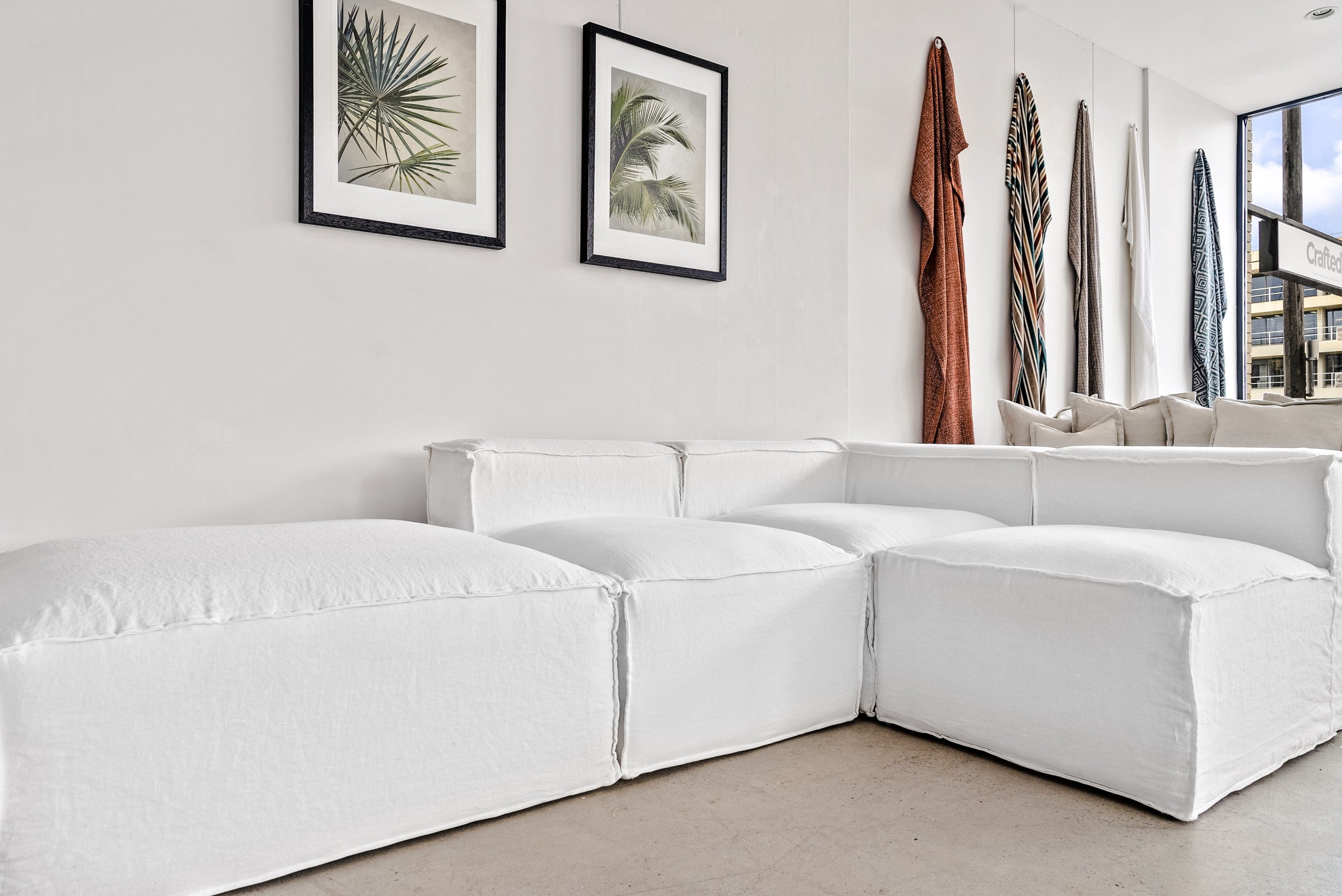 Aria Modular Slipcover Lounge - Apartment Set