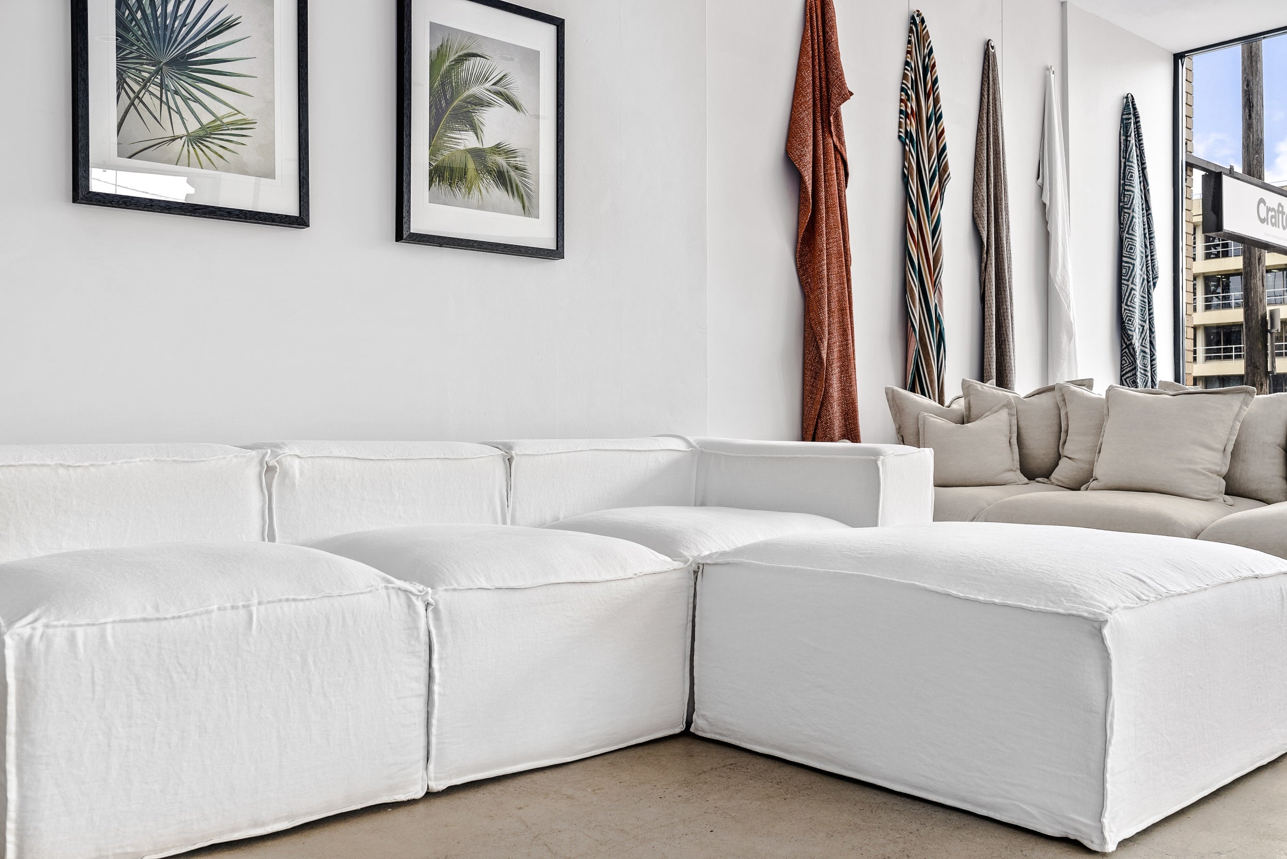 Aria Modular Slipcover Lounge - Corner Piece