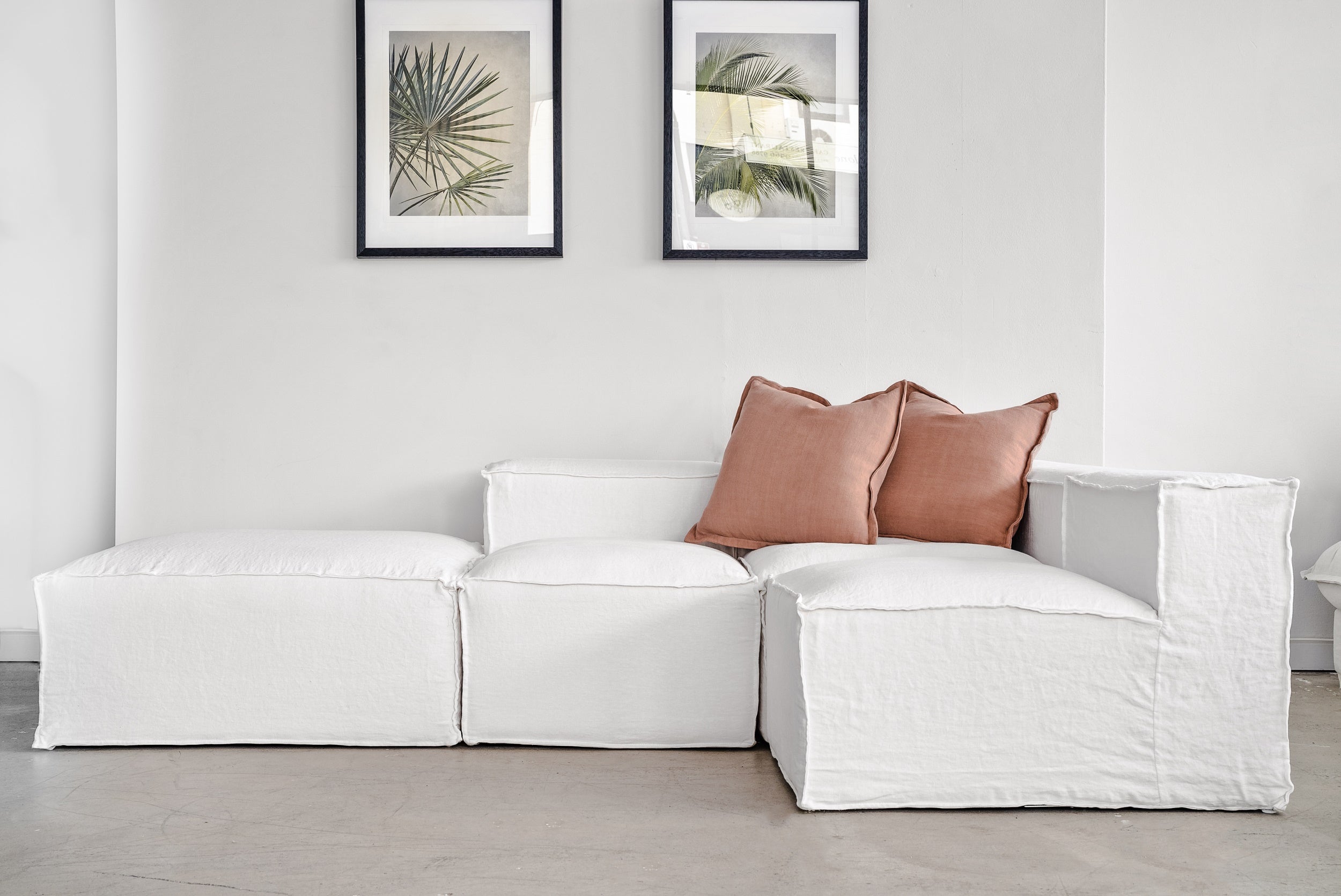 Aria Modular Slipcover Lounge - Apartment Set